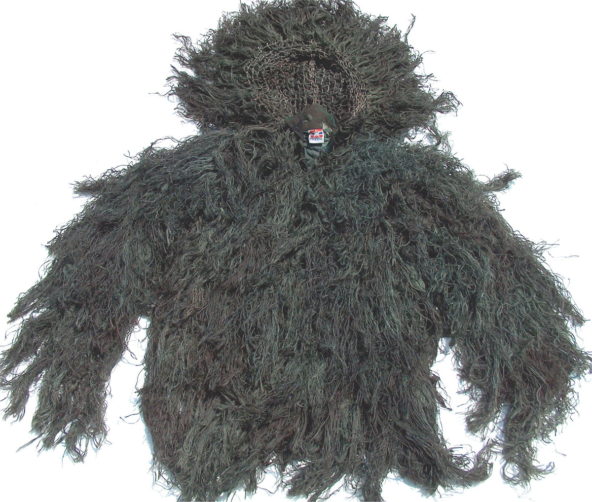 Jute BDU ghillie jacket in Woodland camouflage