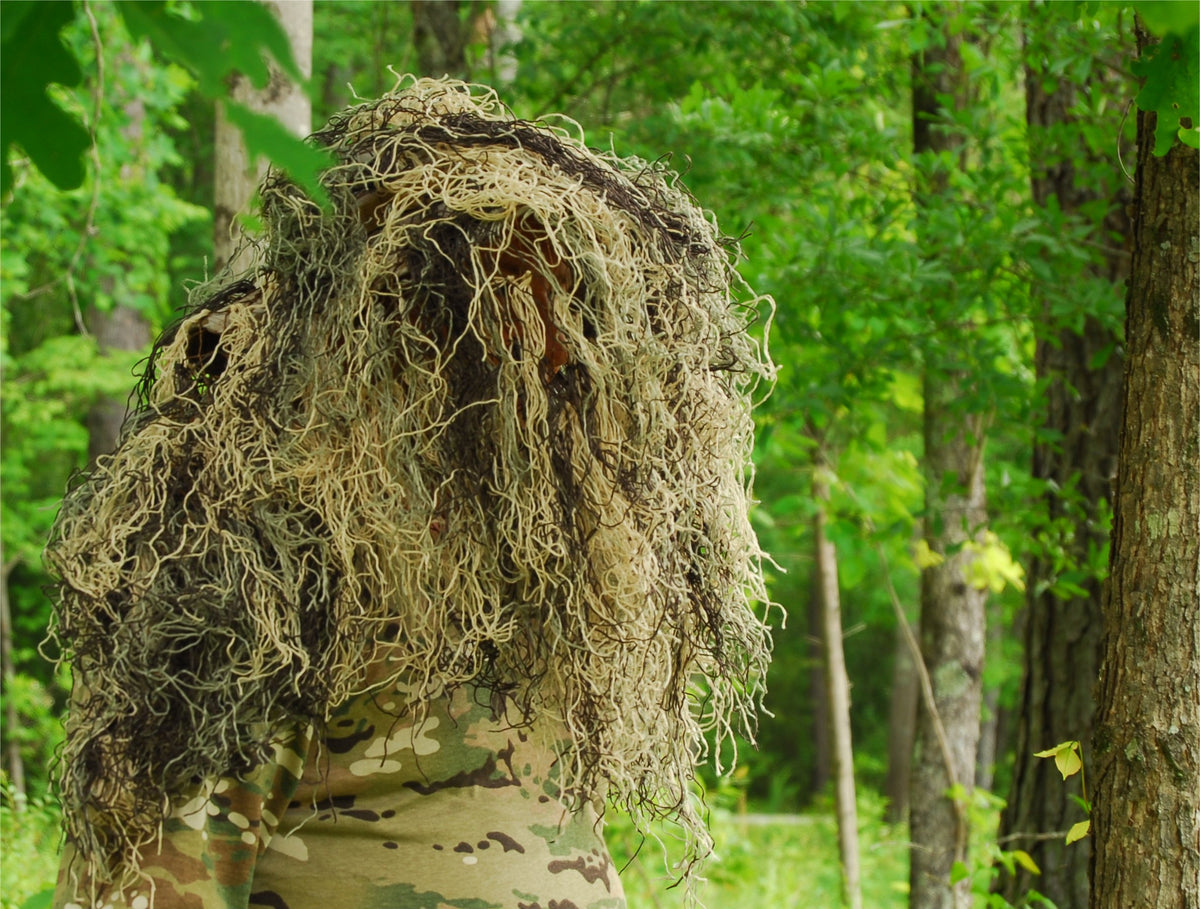 Mossy Ghillie Sniper Boonie Hat, rear view