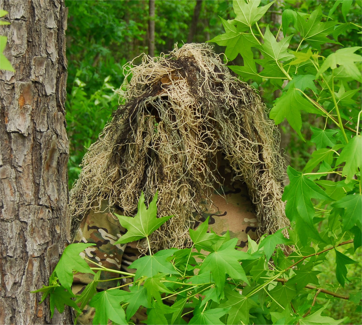 Mossy Ghillie Sniper Boonie Hat, front view