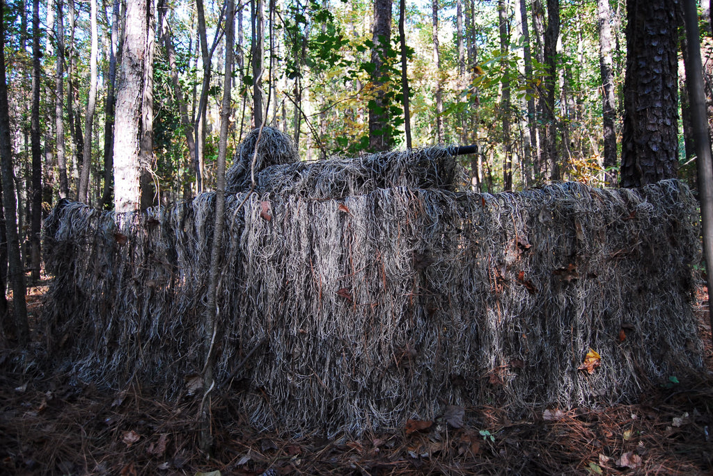 Mossy synthetic ghillie blind cover 30 by 9 feet