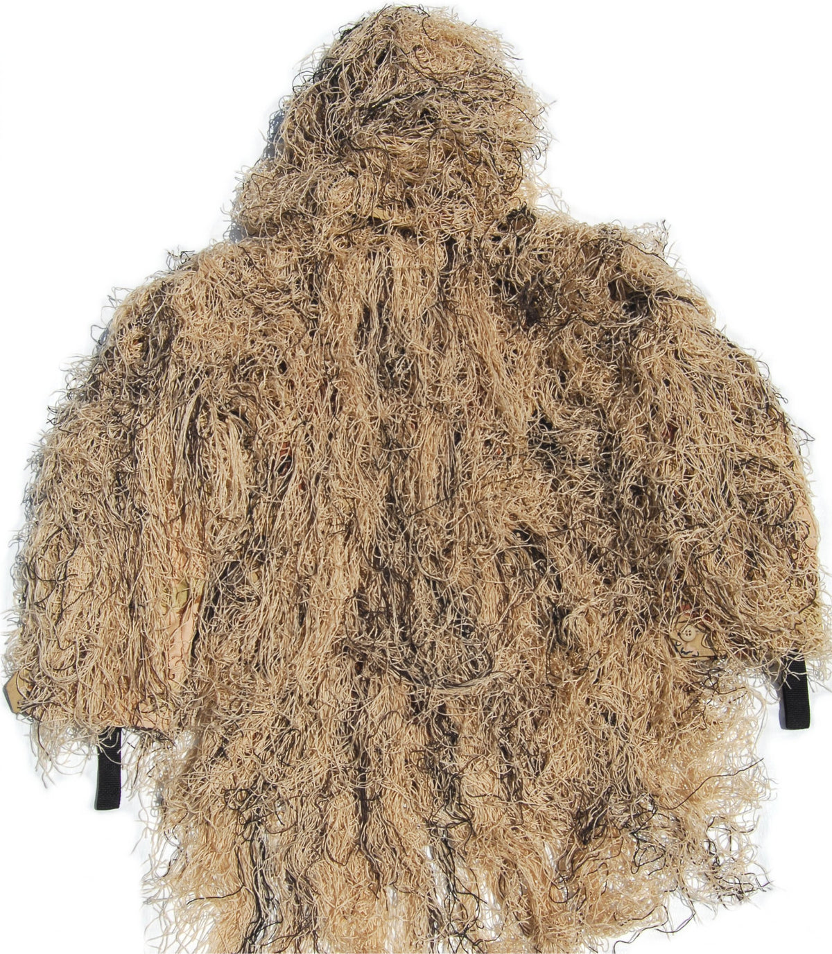 Synthetic sniper BDU ghillie jacket, Desert back view