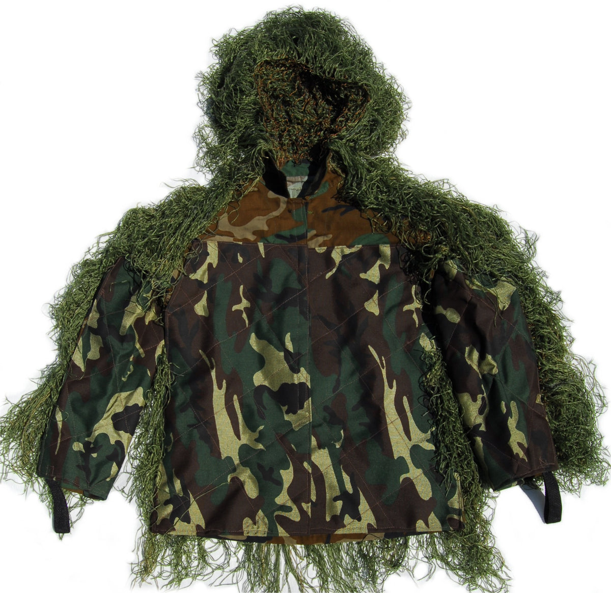 Synthetic sniper BDU ghillie jacket, Leafy Green front view
