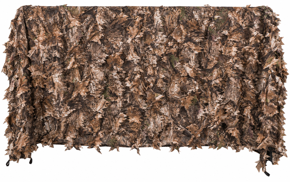 Illustration of Titan 3D leafy blind cover in Realtree APX, 5 feet by 8 feet