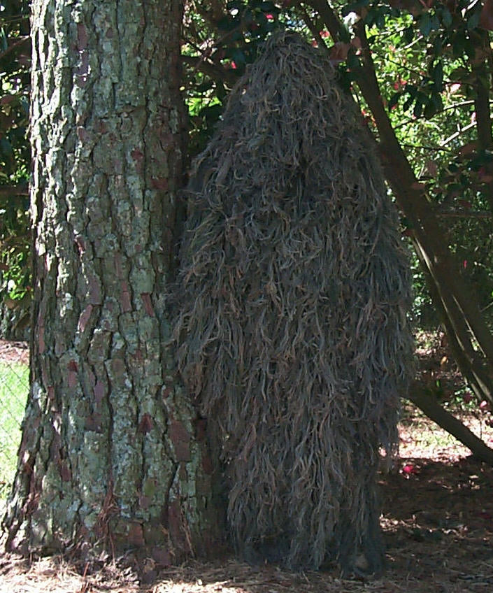 Jute Ghillie Poncho Woodland