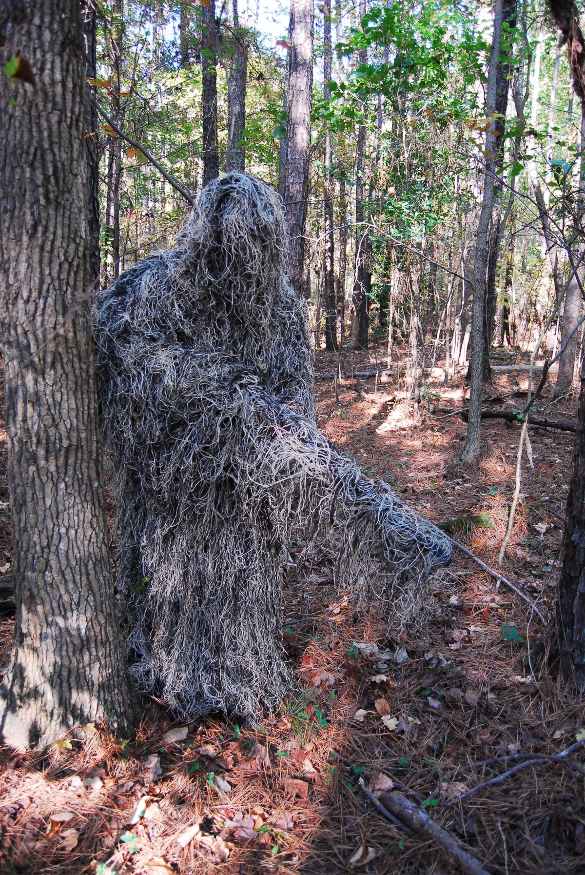 Mossy synthetic ghillie poncho