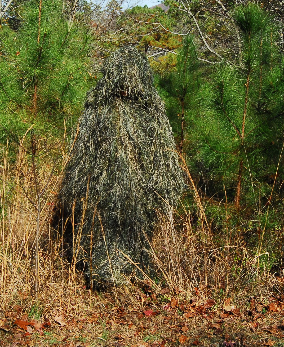 Woodland synthetic ghillie poncho